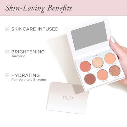 PÜR MINERALS On Point - Paleta de sombras para ojos, tonos mate, br...