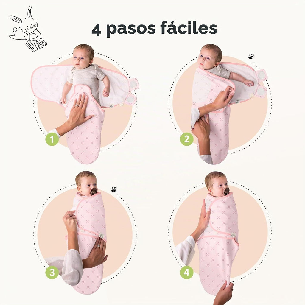 3 paquetes de sacos de dormir orgánicos para bebé - Mantas envolven...