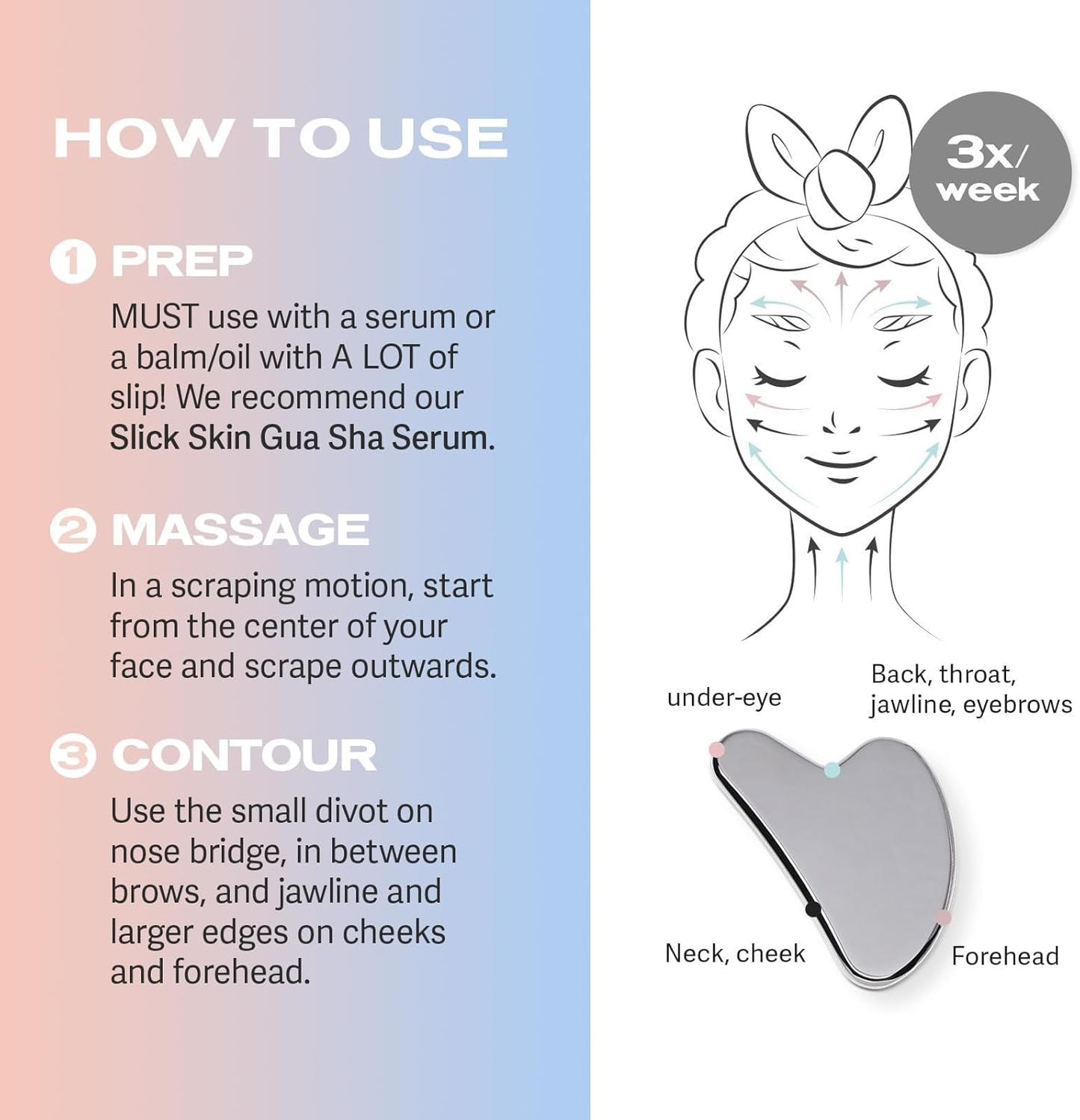 Sacheu Gua Sha Facial Tools - Paquete de raspador muscular de acero...