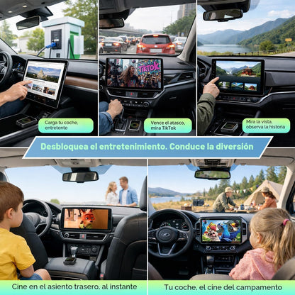 LAMTTO Adaptador inalámbrico 3 en 1 Carplay Android Auto Adapter integrado Net-Flix YouTube Tiktok Apps Magic AI Box Reproductor de video con WiFi de doble banda USB para coches de juego con cable OEM