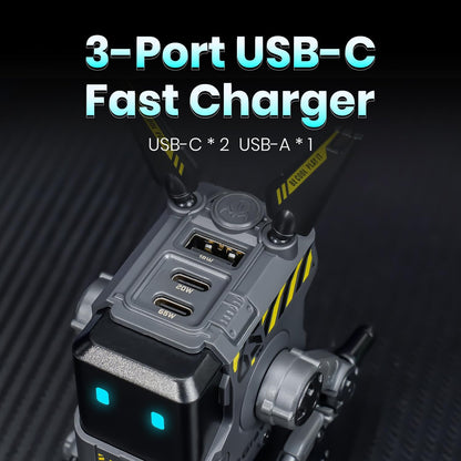 GravaStar Alpha65 - Cargador rápido USB-C GaN de 65 W, cargador de...