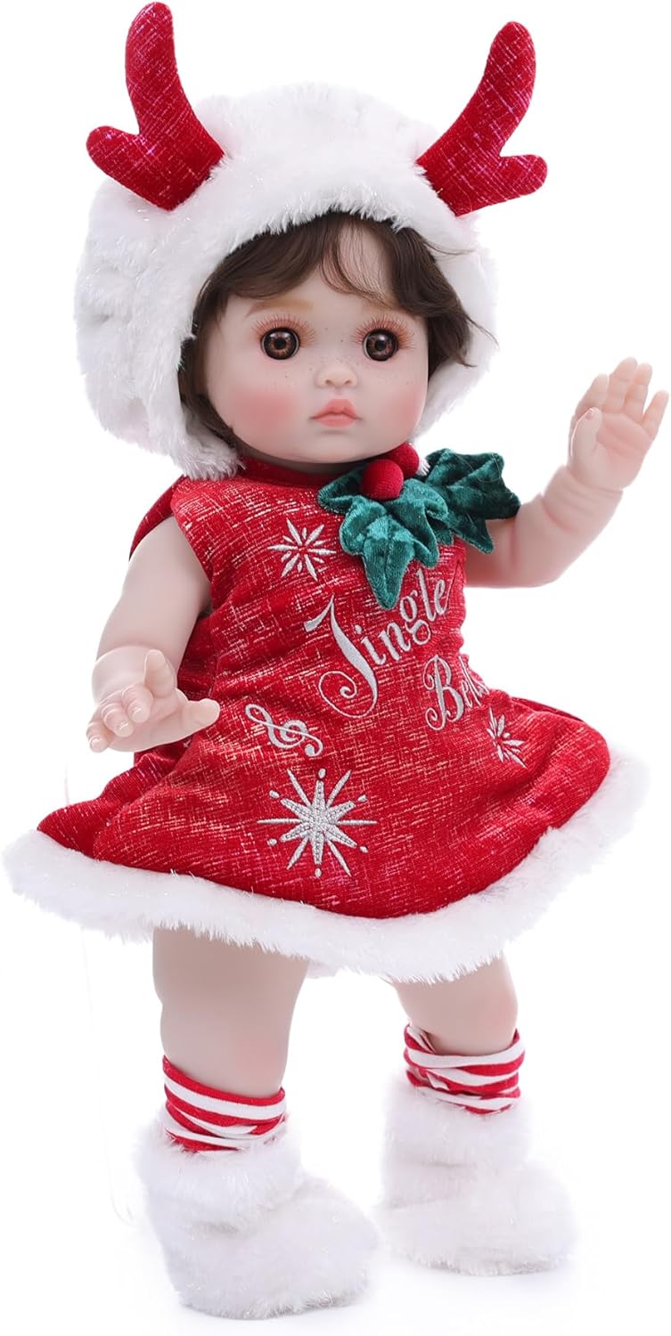 Cloveray Muñecas de bebé, 18 pulgadas realista Reborn Full Vinyl Ba...