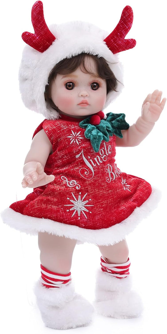 Cloveray Muñecas de bebé, 18 pulgadas realista Reborn Full Vinyl Ba...