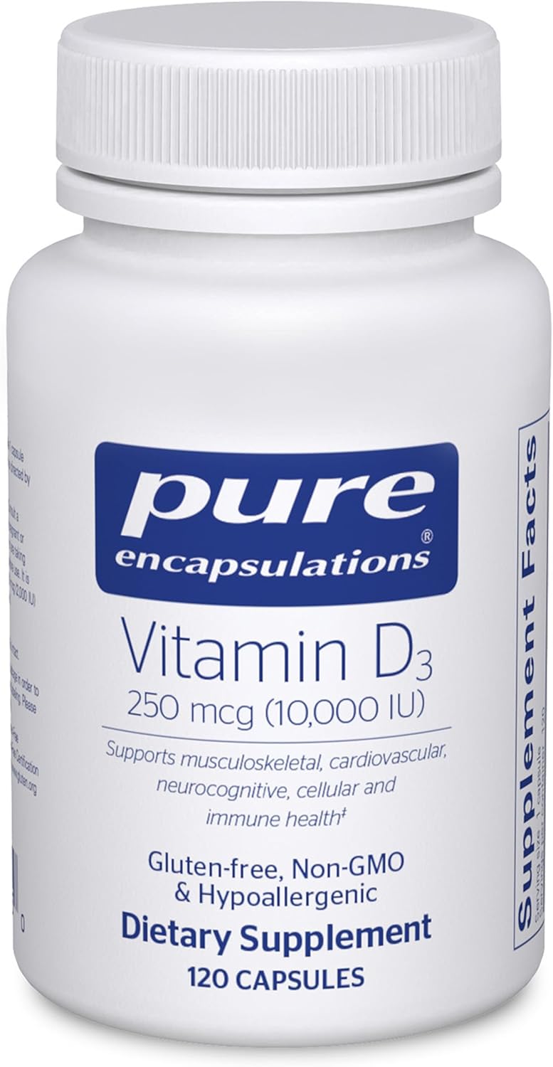 Pure Encapsulations Vitamina D3 250 mcg (10.000 UI) | Suplemento pa...