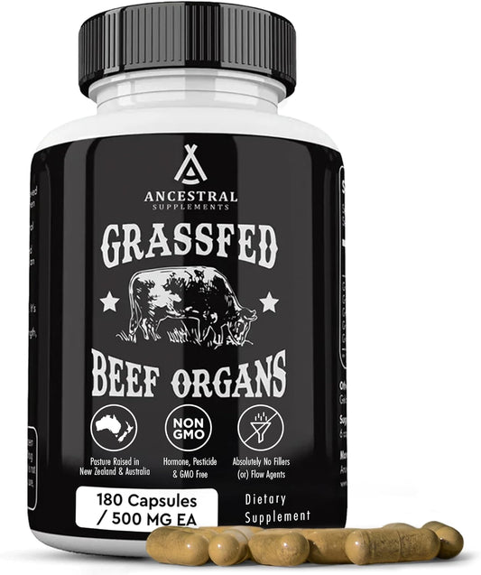 Ancestral Supplements Suplemento de órgano de res alimentado con pa...