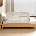 GrowthFun Riel de cama plegable para niños pequeños, marco y conect...