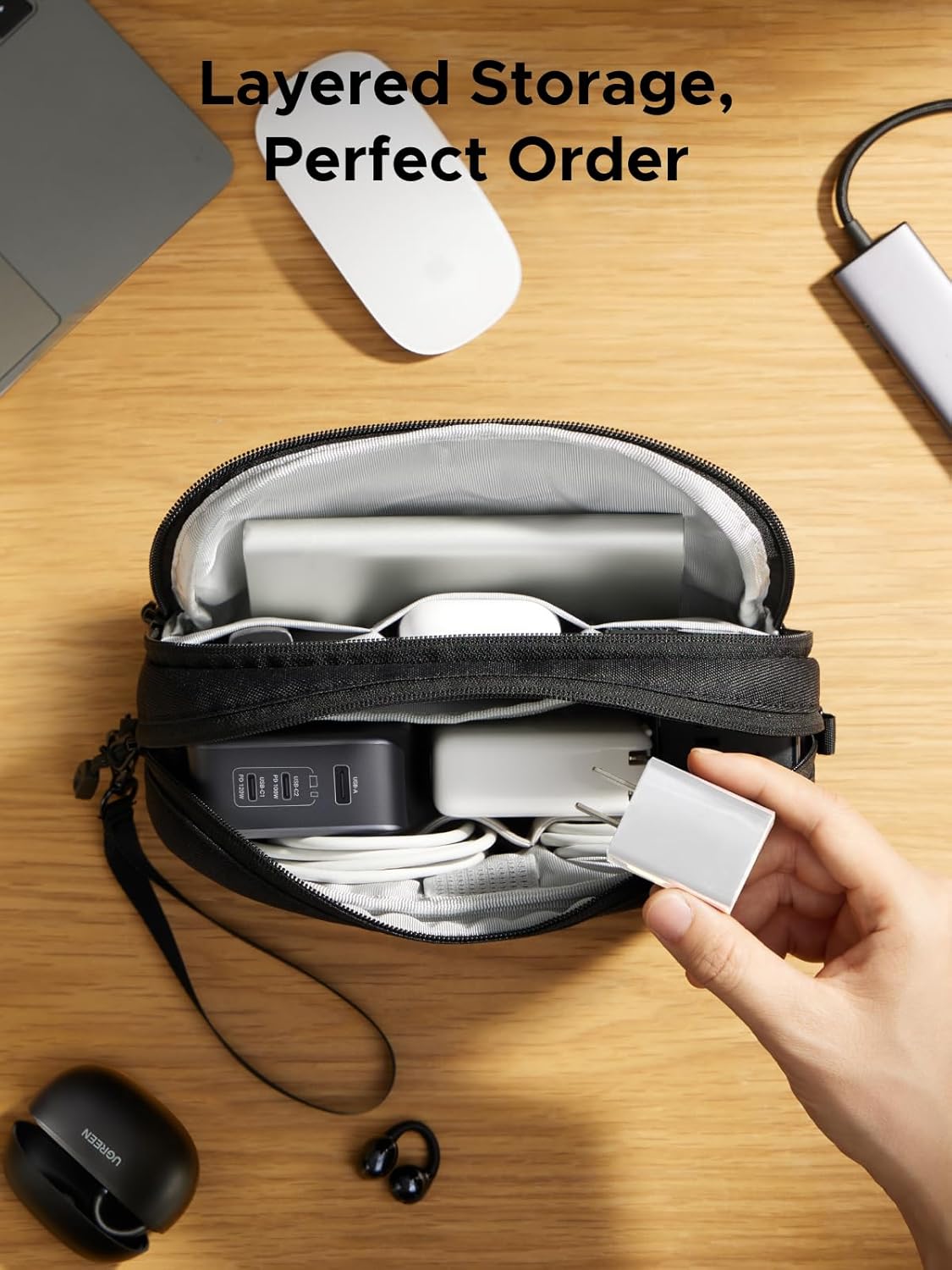 UGREEN - Bolsa Organizadora de Electrónica para Viaje, Estuche Mult...