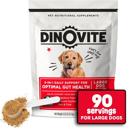 Dinovite Suplemento probiótico para perros, Omega 3, alivio de punt...
