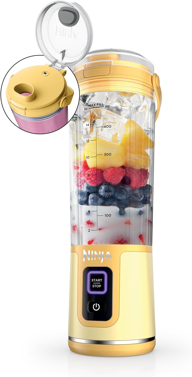 Ninja Blast Batidora portátil, inalámbrica, recipiente de 18 onzas,...