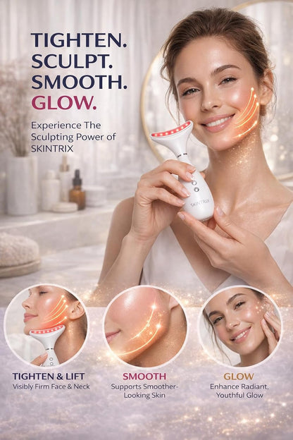 SKINTRIX Dispositivo LED para cara y cuello, terapia de luz LED 3 e...