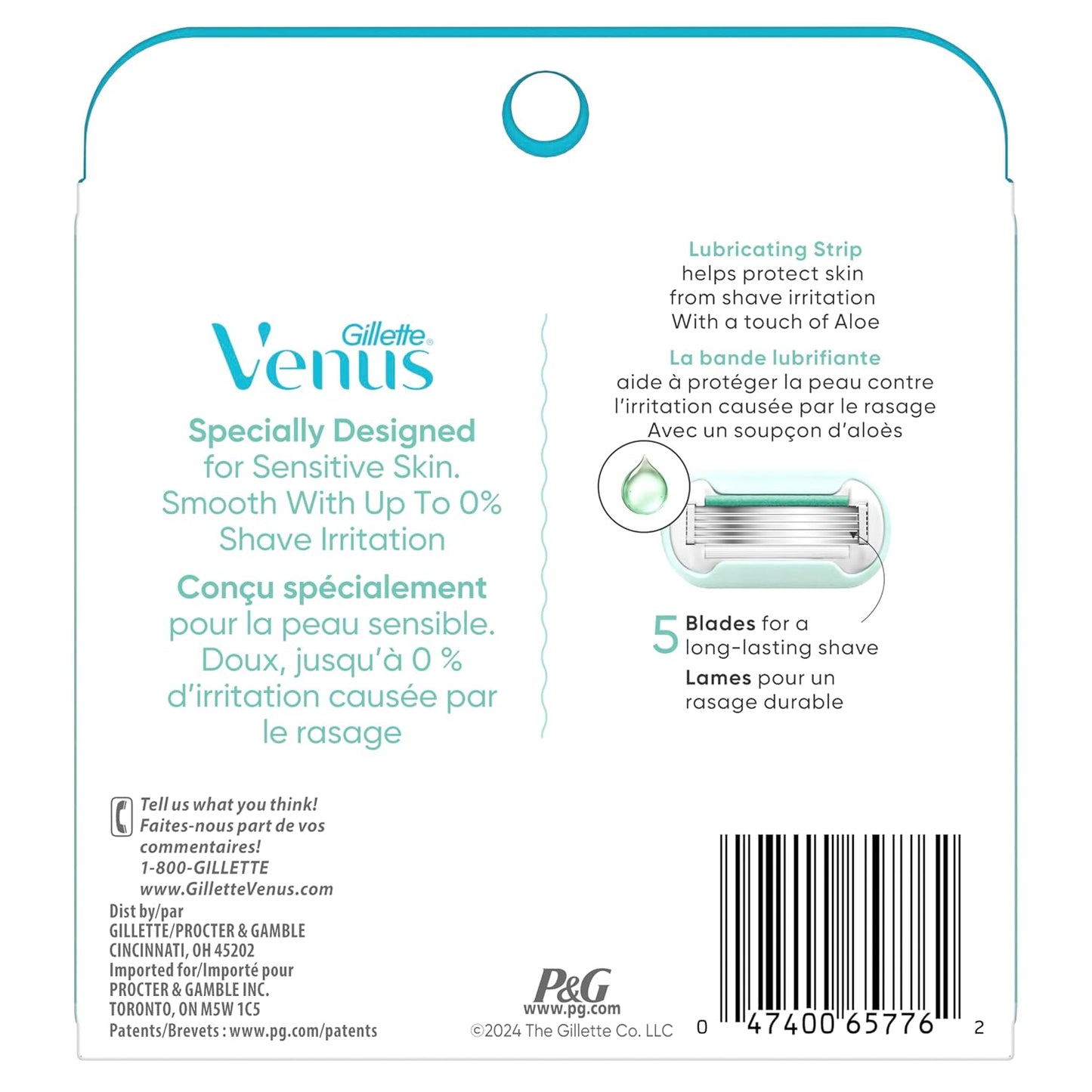 Gillette Venus Recambios de cuchilla de afeitar extra suaves y sens...
