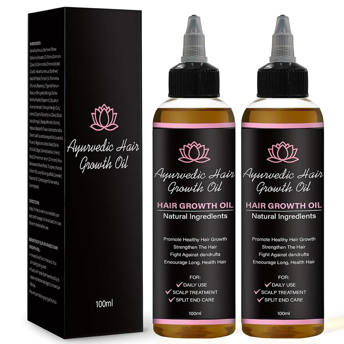 LIFEWITQUEENP Aceite de crecimiento para el cuidado del cabello, ac...