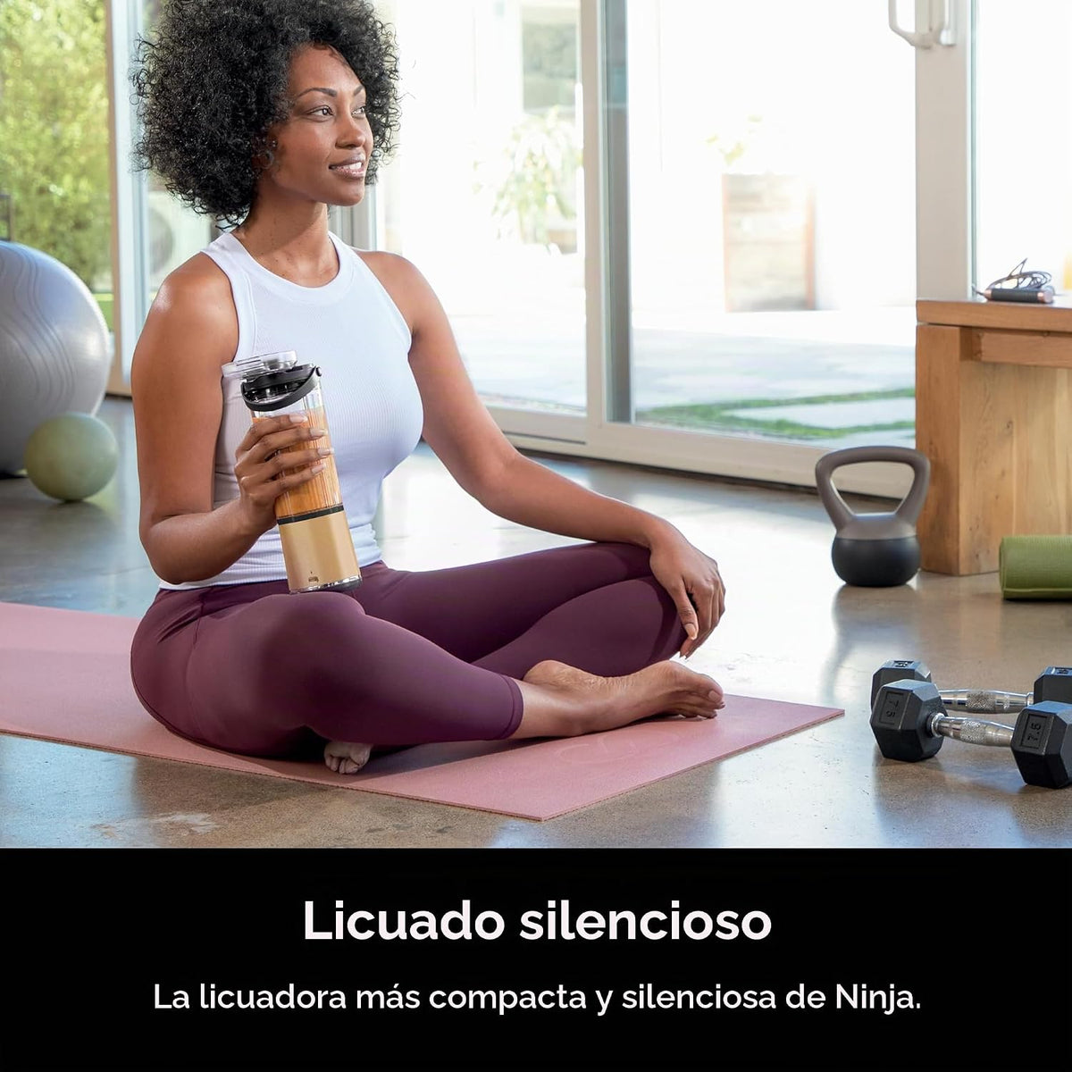 Ninja Blast licuadora portátil, sin cable, recipiente de 18 oz, lic...