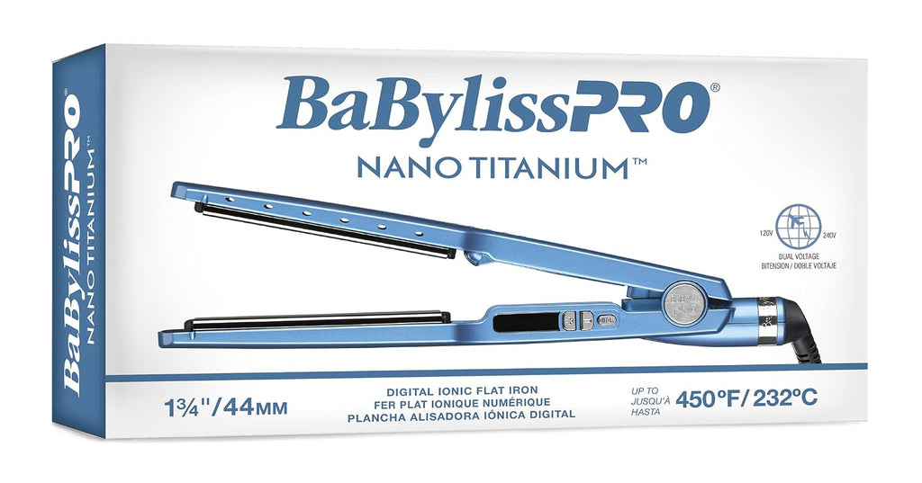 BabylissPRO Nano Titanium Ionic Plancha de pelo, plancha profesiona...