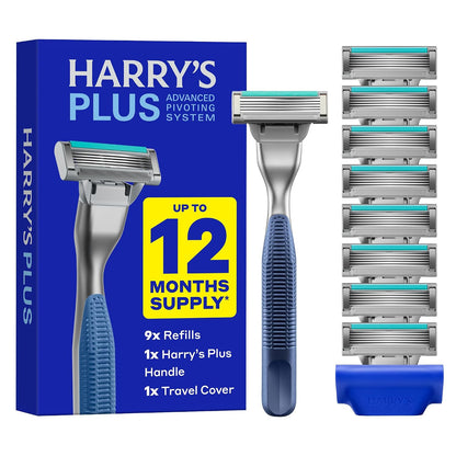 Harry's Paquete económico de navaja y cuchilla, 1 mango de afei...