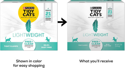 Purina Tidy Cats - Arena para gatos ligera, libre y limpia, sin per...