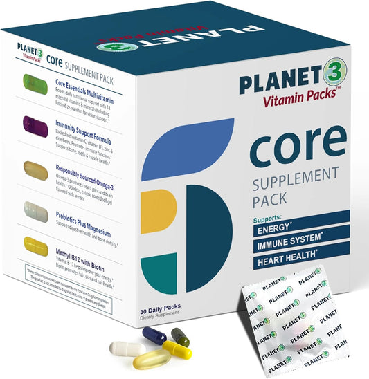 Paquetes de vitaminas Core Supplement - Energía, inflamación, apoyo...
