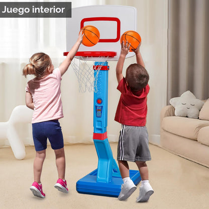 Aro de baloncesto para niños pequeños, mini, ajustable, para interi...