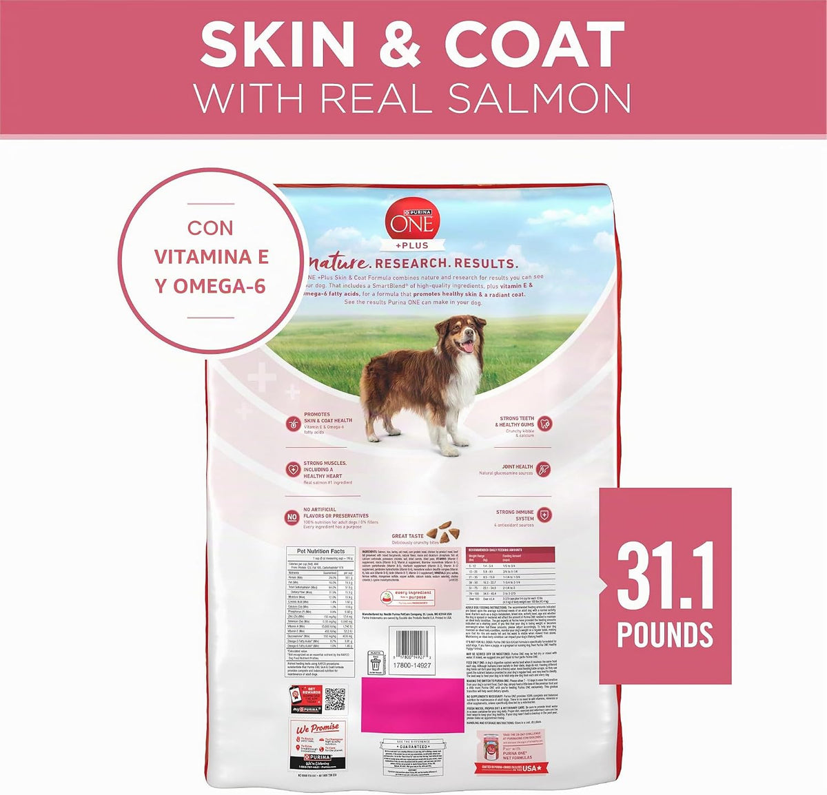 Purina ONE Natural, alimento seco para perros con estómago sensible...