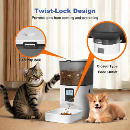 ANDOLL HOME Comedero automático para gatos, dispensador de comida p...