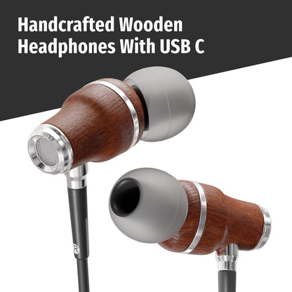 Symphonized Auriculares de madera premium para iPhone con cable (US...