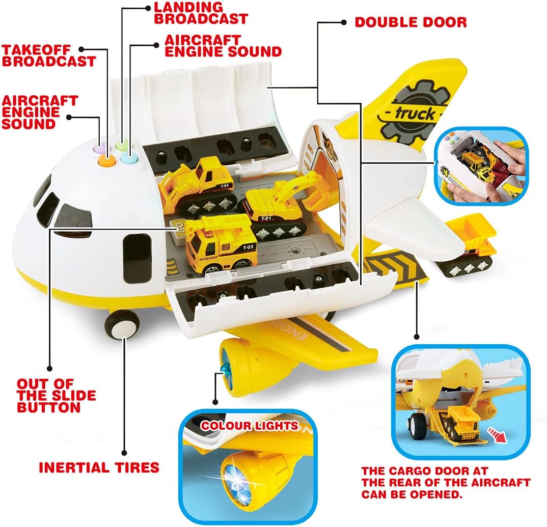 Dwi Dowellin Juguetes de avión de construcción, juego de juguetes d...