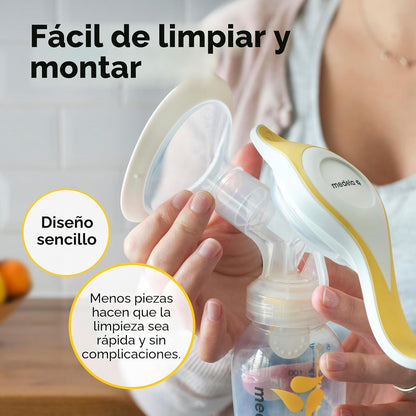 Extractor de leche manual Medela Harmony, diseño suizo compacto con...