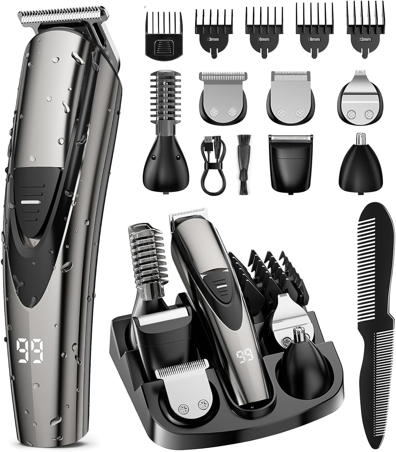 SHPAVVER ETHUP Recortadora de Barba Recargable para Hombres: Cortap...