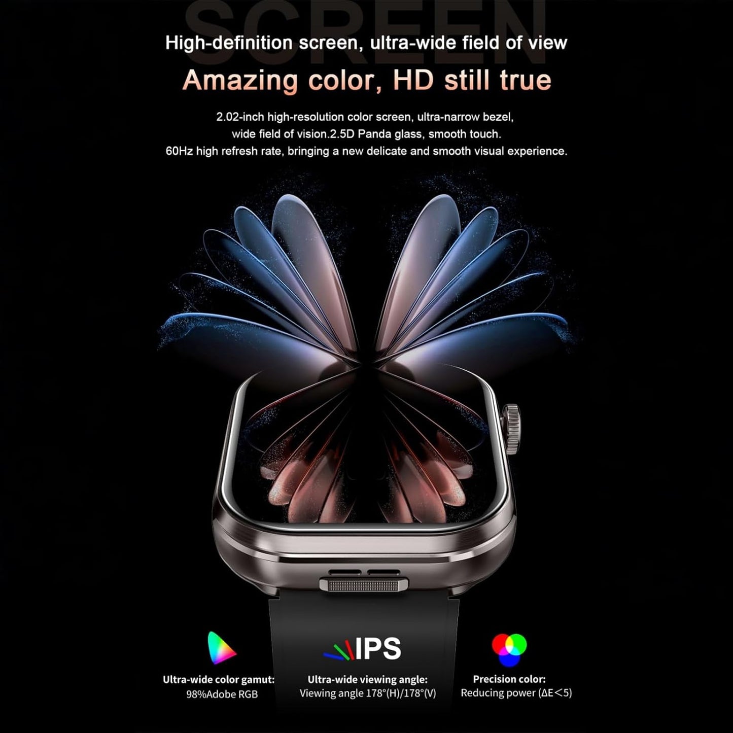 Reloj inteligente Desong con auriculares, pantalla HD de 2.02",...