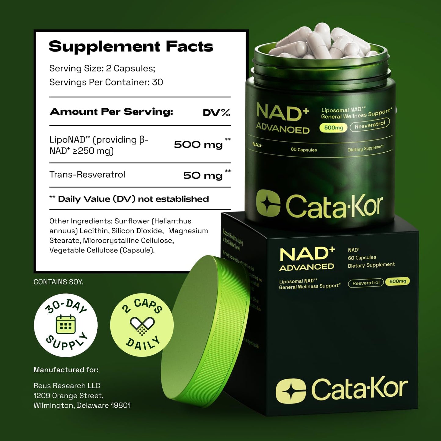 Cata-Kor Suplemento liposomal NAD con resveratrol \u2013 Alternativ...