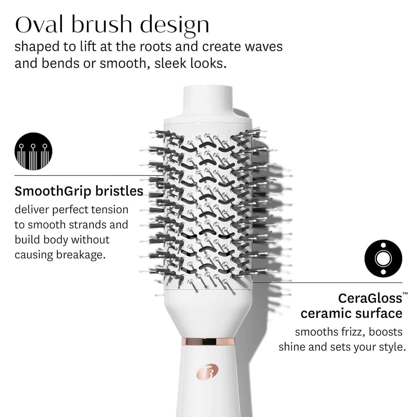 T3 AireBrush One Step Smoothing and Volumizing Hair Blow Dryer Brus...