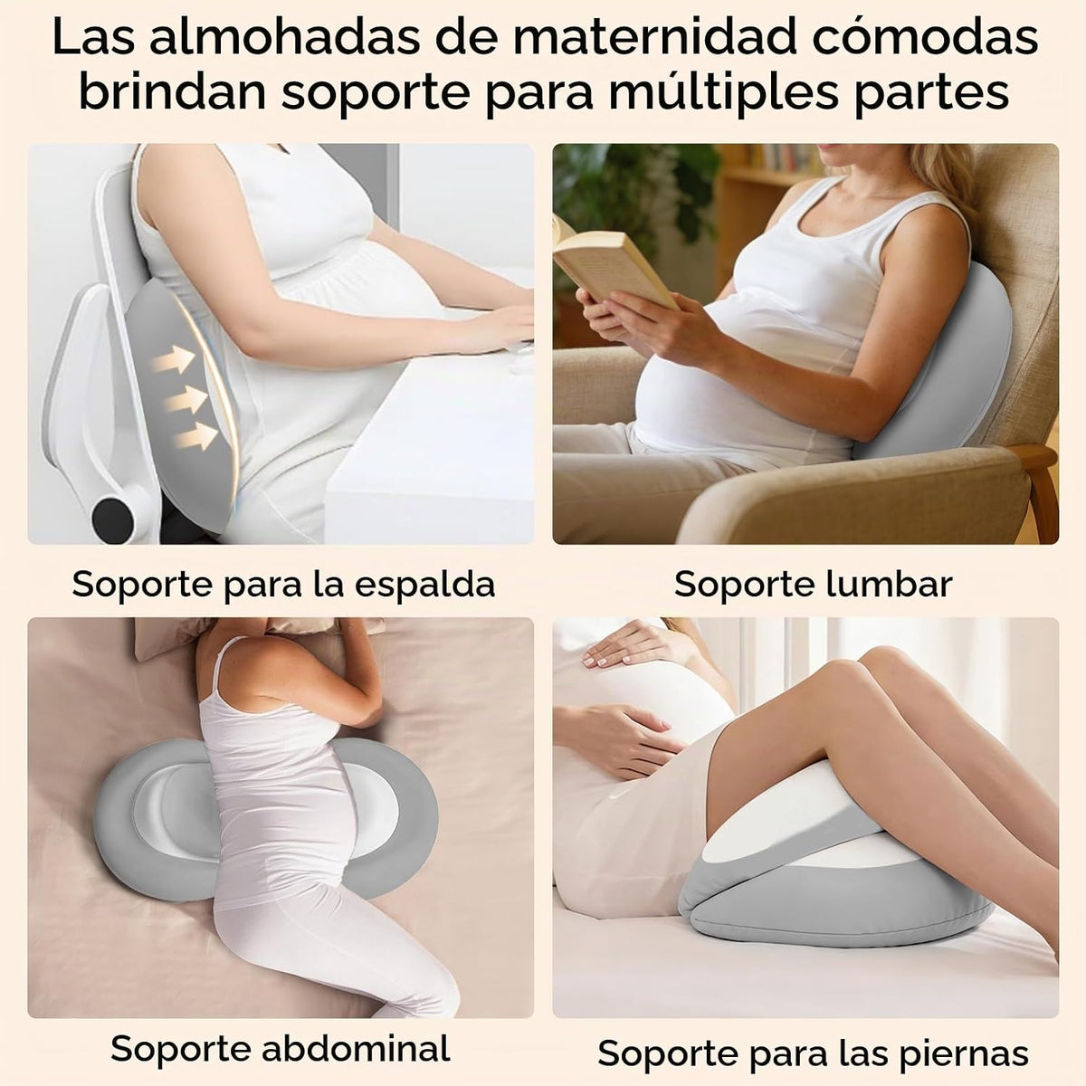 Almohadas de embarazo para dormir, almohada de cuña de maternidad d...