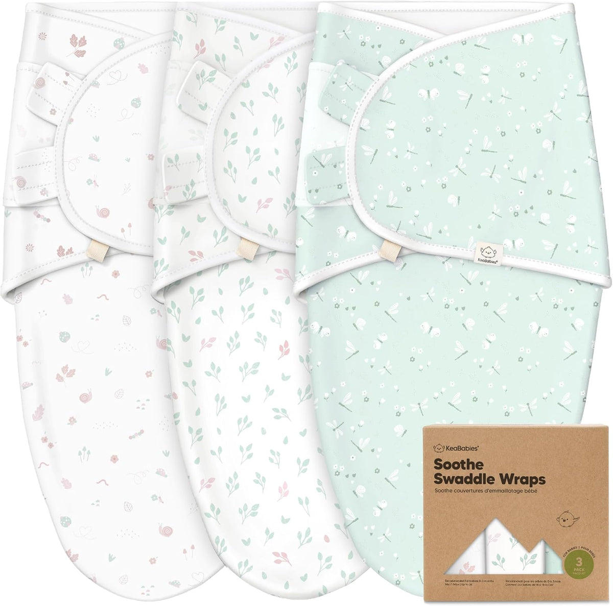 Paquete de 3 sacos de dormir orgánicos para bebé - Mantas envolvent...