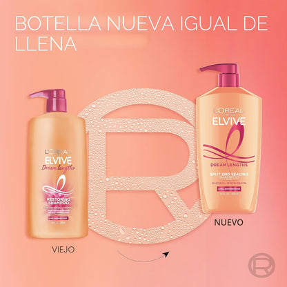L'Oreal Paris Elvive Dream Lengths Champú Restaurador con Aceit...