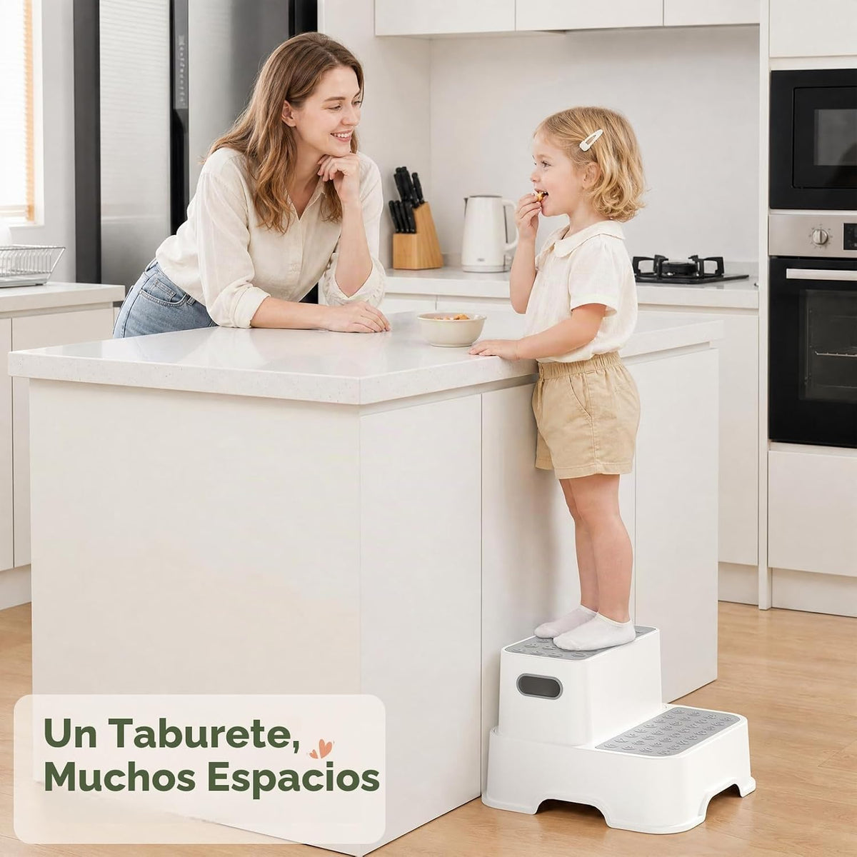 COOSEYA Taburetes de 2 escalones para niños, taburete para lavabo d...