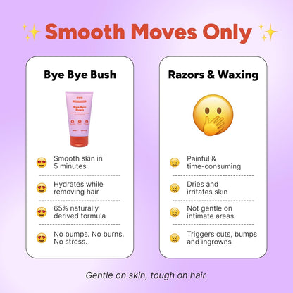 Bye Bye Bush by OYO - Crema depiladora para mujeres para área priva...