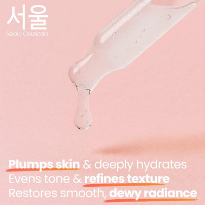SeoulCeuticals K Beauty - Suero coreano al 5 % de niacinamida + mucina de caracol al 97.5 % + ácido hialurónico, cuidado de la piel coreano sin crueldad, suero facial antienvejecimiento natural y
