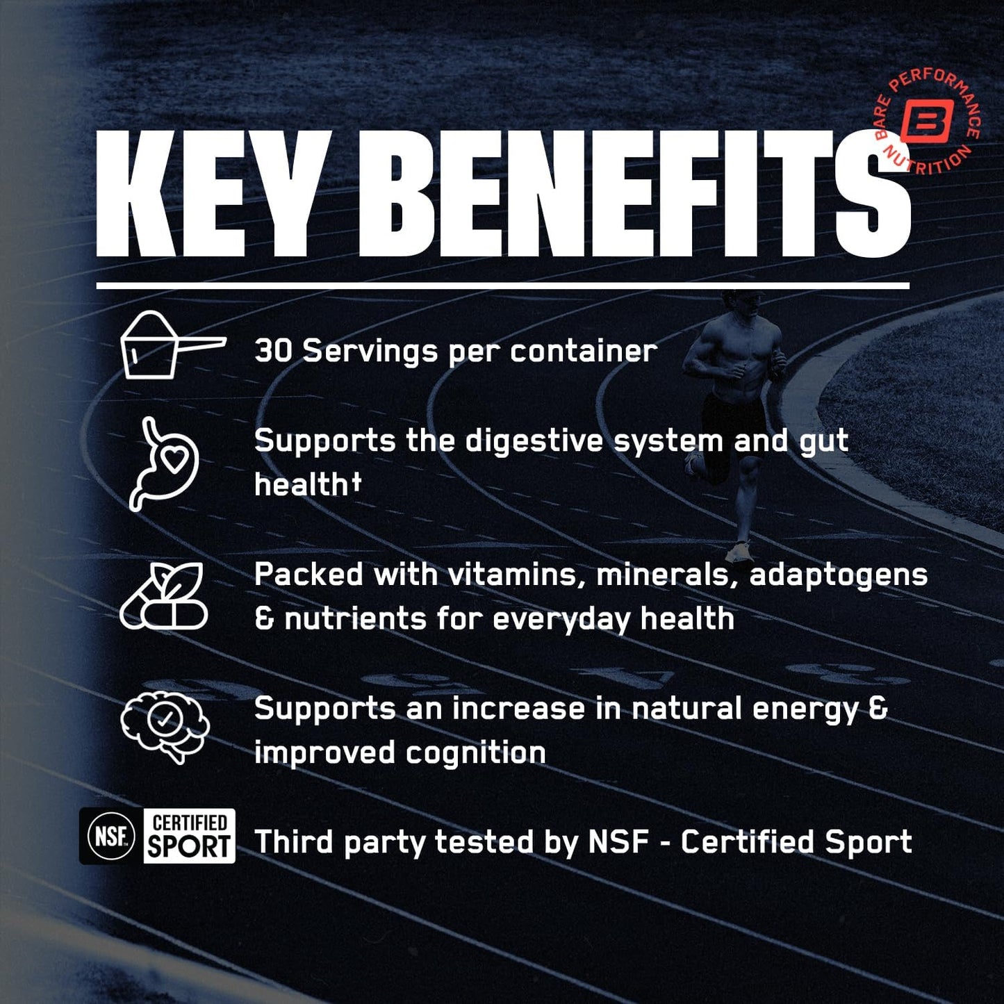 BARE PERFORMANCE NUTRITION, BPN Strong Greens Superalimento en Polv...