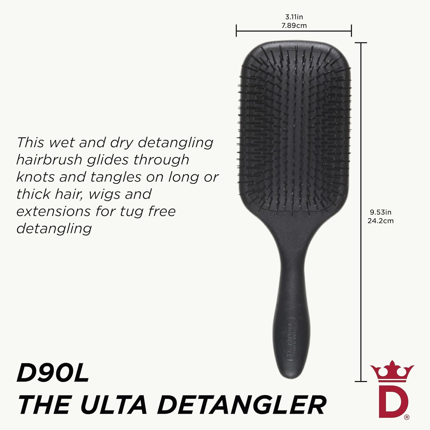 Denman Denman D - Cepillo para domador de enredos (90 L)