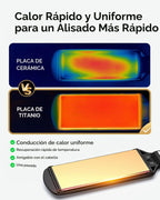 VANESSA PRO Plancha plana de titanio de 2 pulgadas, estilo fácil de...