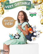 Naturally KIDS Mochila de unicornio para niños pequeños con juguete...