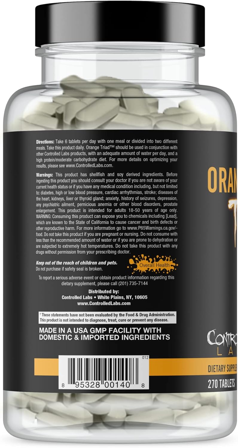 CONTROLLED LABS Orange Triad Multivitamina diaria, suplemento depor...
