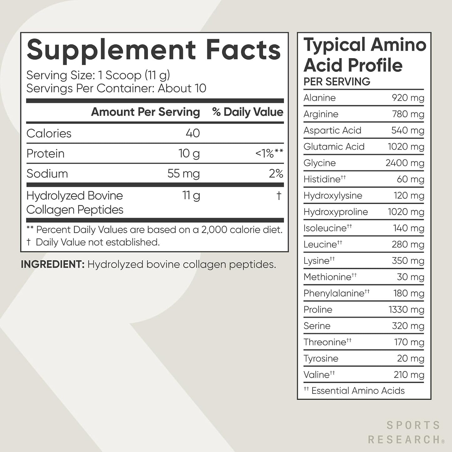 Sports Research Péptidos de colágeno \u2013 Polvo de proteína de co...