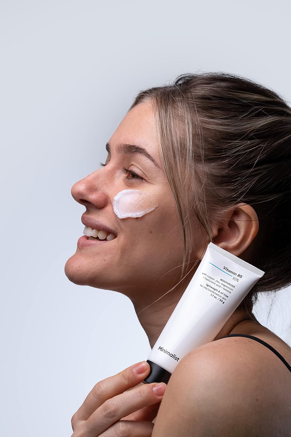 Minimalist Hidratante facial 10% de vitamina B5 para piel grasa y propensa al acné | Gel ligero de rápida absorción sin aceite | Para mujeres y hombres | 1.7 oz / 50 g