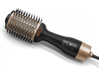 NOOR Cepillo secador de pelo caliente 4 en 1, control de encrespamiento, cepillo secador de pelo, cepillo secador de pelo, cepillo para secar y alisar voluminizar aire caliente estilizador para todos