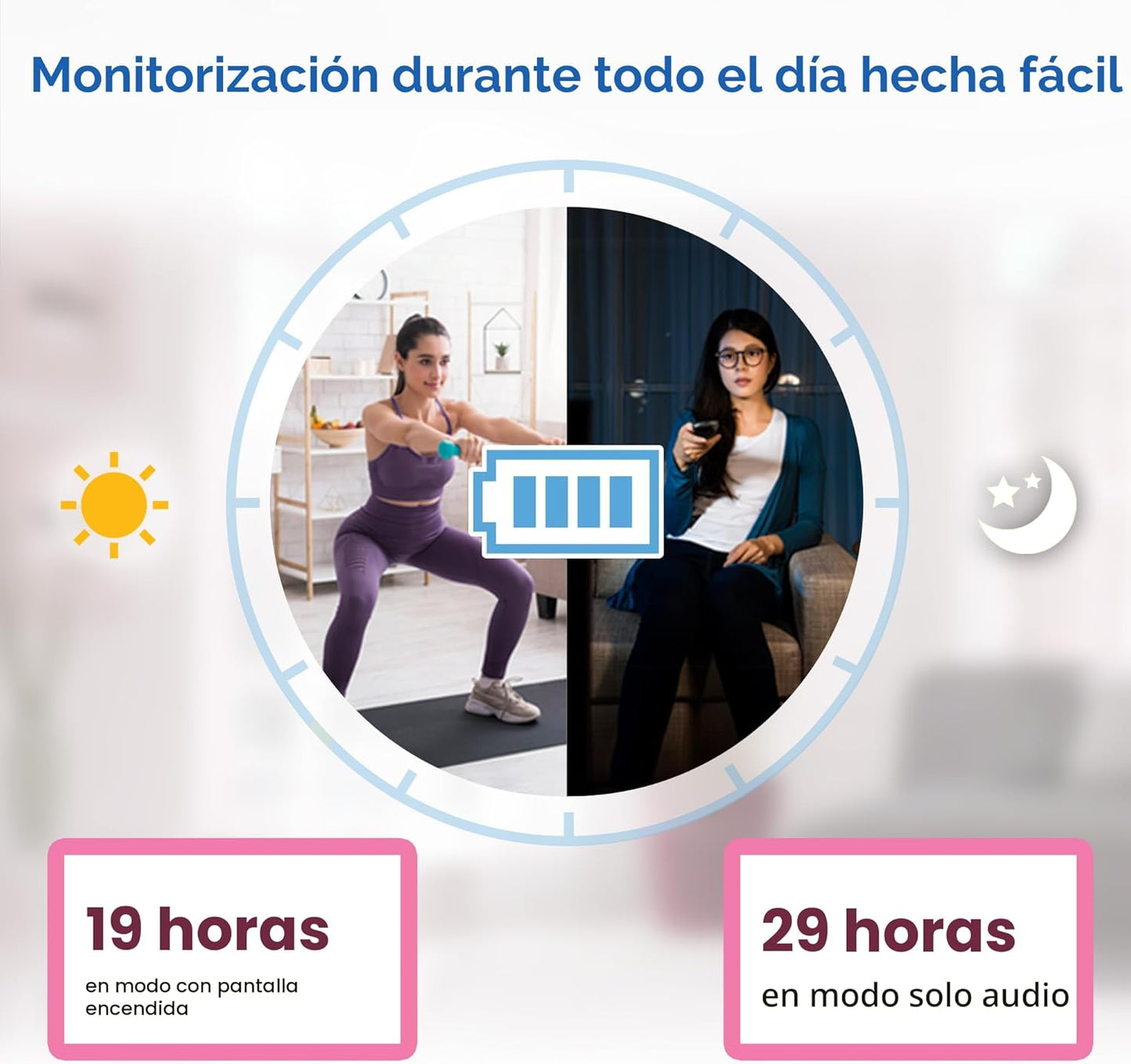 VTech VM819-2 Monitor de bebé, pantalla de 2.8 pulgadas, 2 cámaras,...
