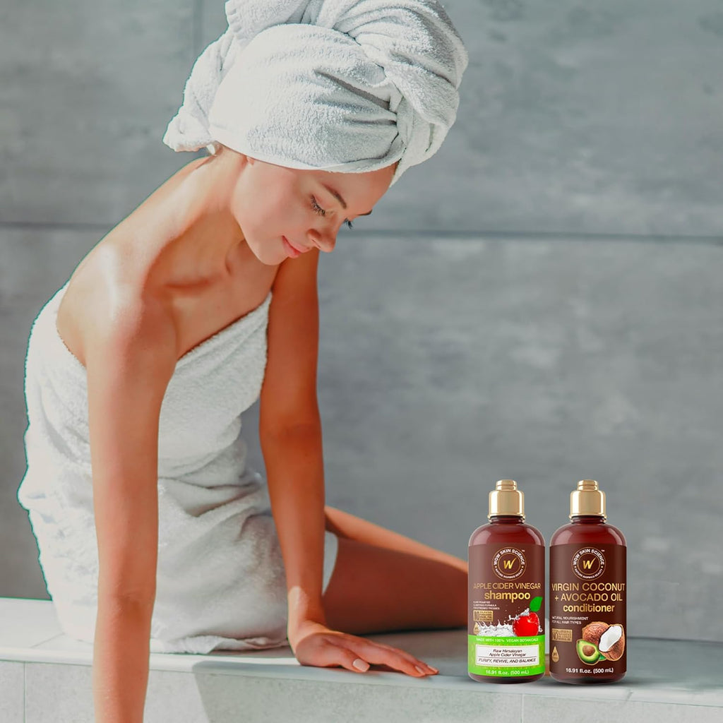 WOW Skin Science Champú de Vinagre de Sidra de Manzana y Acondicion...