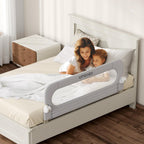 UPGOGO Riel plegable para cama para niños pequeños, gris, 59 pulgad...