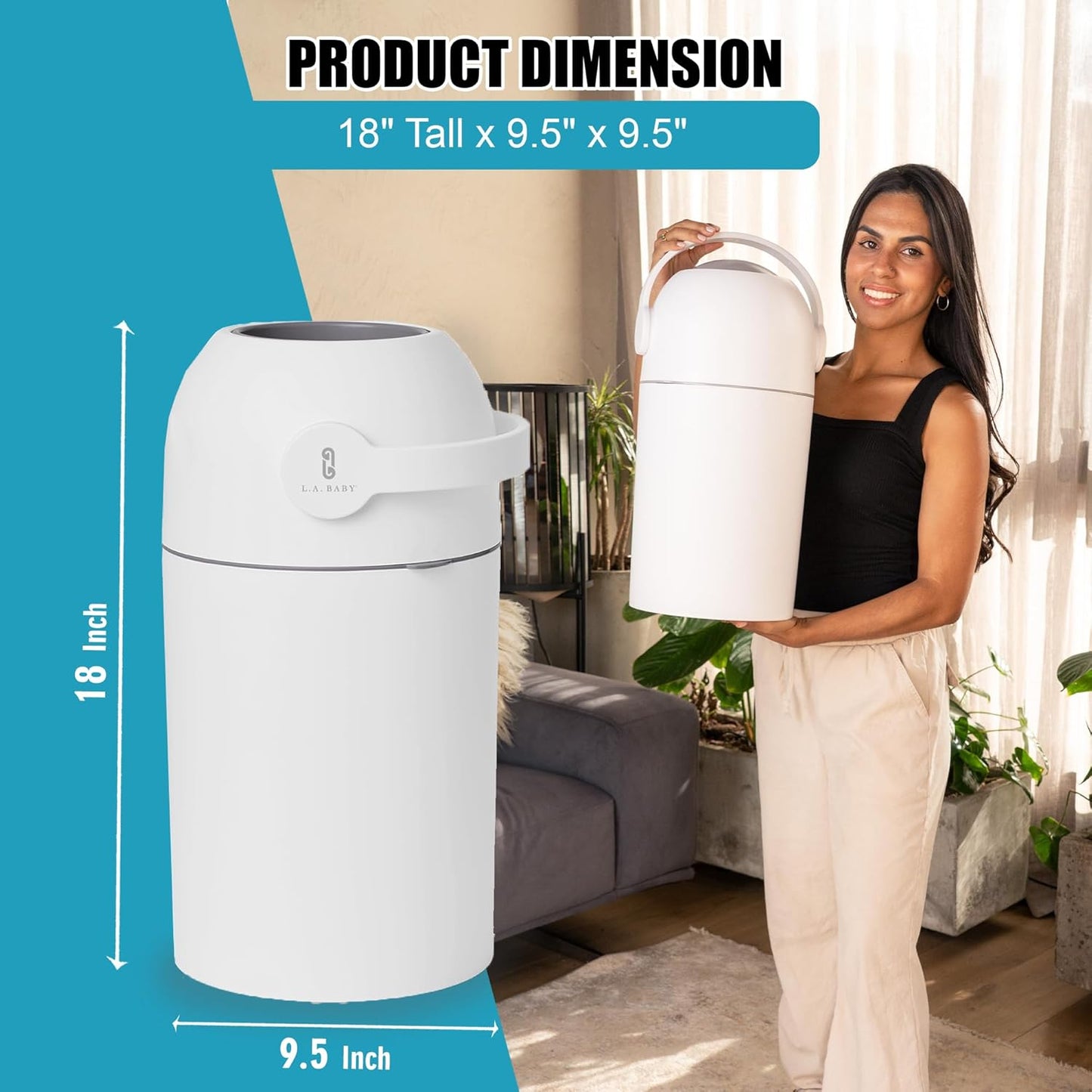 L.A. BABY Cubo Mágico para Pañales - Sistema Patentado 100% Libre d...