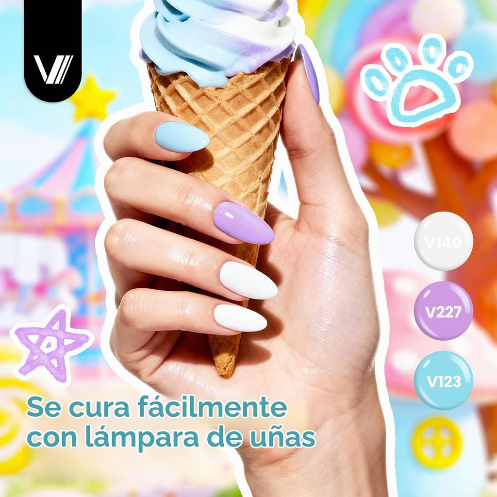 VANREESA Juego de 24 esmaltes de uñas de gel, colores de moda, con...